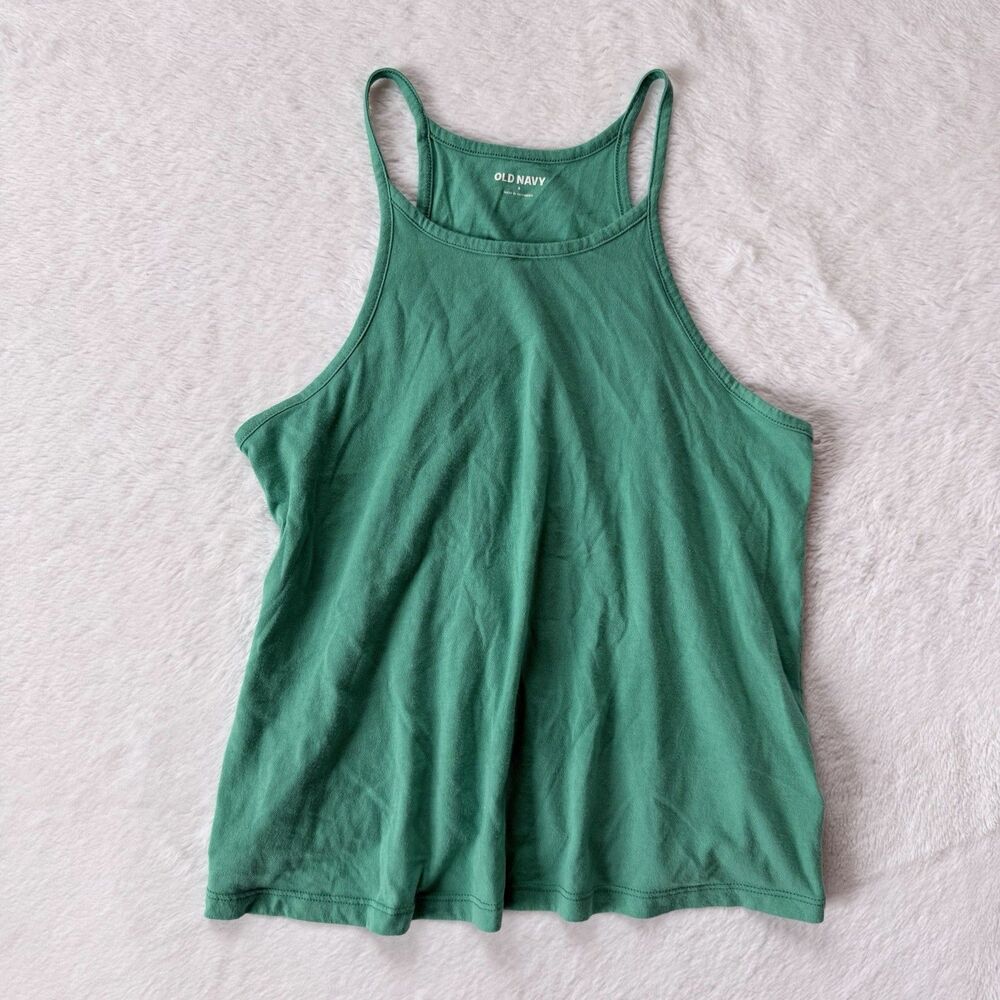 Old Navy Women's Size S Teal Relaxed Halter Tank Top Lightweight